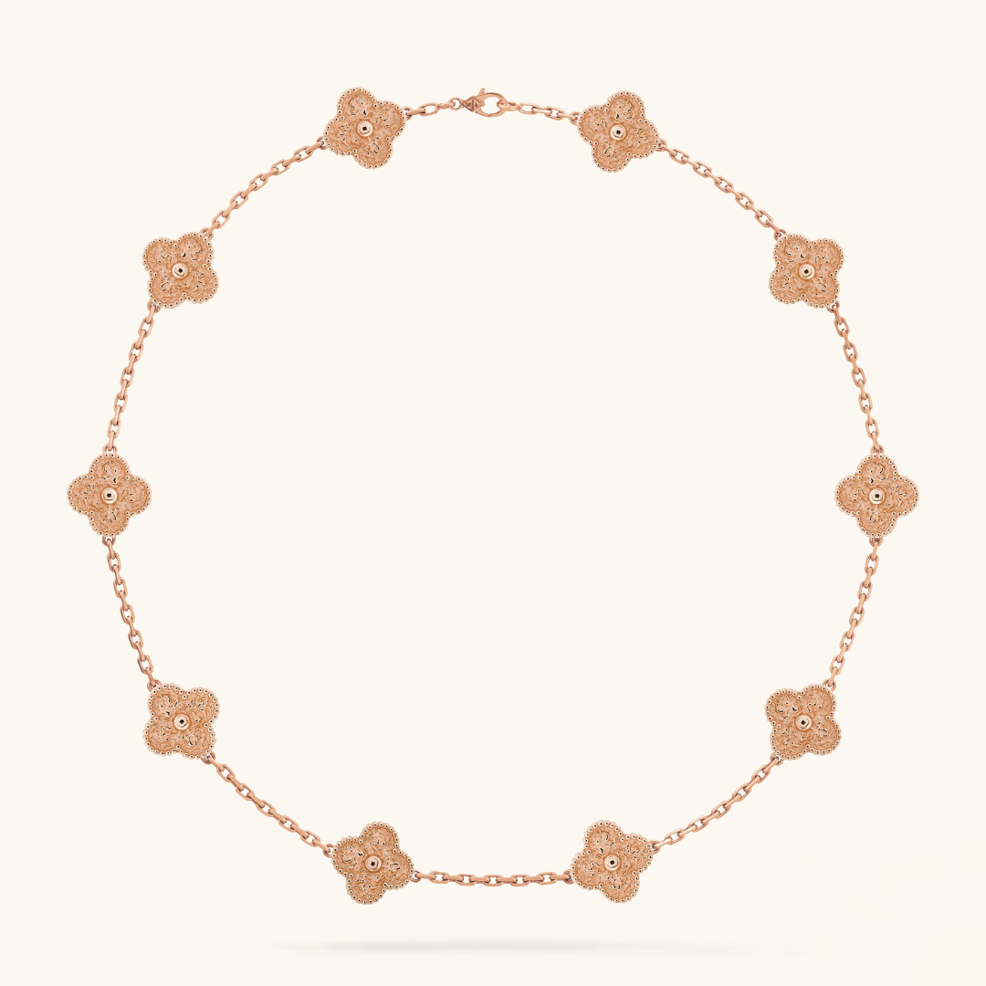 KLÖVER | Rosa halsband med 10 motiv