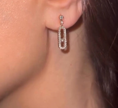 EXKLUSIVT | Myla Diamanté Hoop Örhängen