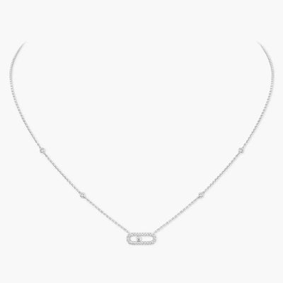 EXKLUSIVT | Mollyanne Diamanté Uno Halsband – Silver